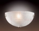 054-Sonex Бра Lint, 1 лампа, белый, декоративные оранжевые полоски на плафоне 