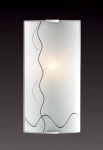 1237/S-Sonex Бра Birona, 1 лампа, никель, декоративные линии черного цвета на плафоне