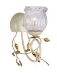 1438-1W Favourite Бра Busch, 1 лампа, белый с желтой патиной, выдувное муранское стекло