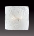 2143-Sonex Бра Molano, 2 лампы, хром, белое стекло с узором