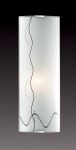1237/L-Sonex Бра Birona, 1 лампа, никель, декоративные линии черного цвета на плафоне 