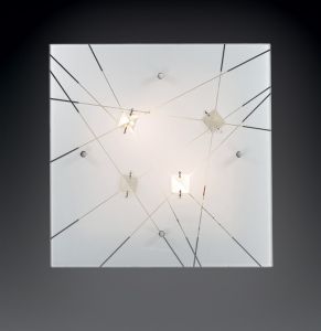 1235 Sonex Настенно-потолочный светильник Opeli, 1 лампа, хром, белый 