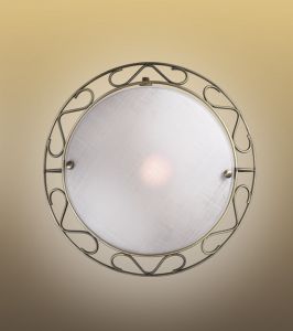 1253 Sonex Потолочный светильник Istra, 1 лампа, бронза, белый