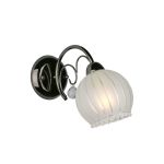 OML-31801-01 Omnilux Бра модерн, 1 лампа, хром,чёрный, матовое стекло с прозрачными узорами