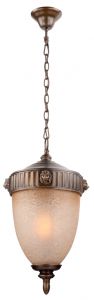 1336-1P Favourite Уличный подвесной светильник Guards, 1 лампа, окрашенная бронза, бежевый матовый