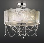 2243/9С Odeon Light Люстра потолочная Sinti, 9 ламп, хром, прозрачно-матовое стекло 