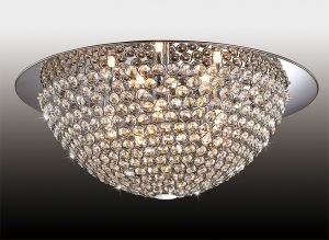 2751/5C Odeon Light Люстра потолочная Lotte, хром, кристаллы из прозрачного хрусталя 5 ламп