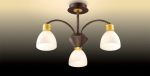 2624/3С Odeon Light Люстра потолочная TANAIS, 3 лампы, белый, золотой, коричневый 