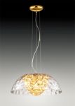 2608/4 Odeon Light Люстра подвесная Malinesa Gold, 4 лампы, хром, хрусталь 