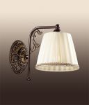 2696/1W Odeon light Бра Veado, 1 лампа, белый, коричневый, текстиль