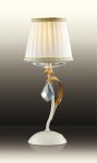 2682/1T Odeon light Настольная лампа Dagura, 1 лампа, белый, золотой, текстиль  