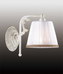 2697/1W Odeon light Бра Veado, 1 лампа, белый, золото, текстиль