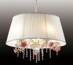 2685/5 Odeon light Подвесная люстра Padma, 5 ламп, белый, розовый, ткань