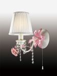 2685/1W Odeon light Бра Padma, 1 лампа, белый, розовый, ткань