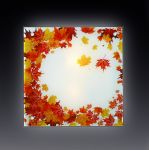 2254-Sonex Светильник настенно-потолочный Autunno, 2 лампы, хром, белый с оранжевым и желтым