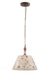1393-1P Favourite Светильник подвесной Giro, 1 лампа, коричневый, бежевый, дерево