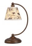 1393-1T Favourite Настольная лампа Giro, 1 лампа, коричневый, бежевый, дерево