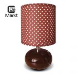 607030301 De Markt Настольная лампа Келли, 1 плафон, коричневый, коричневый с белым