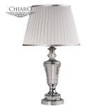 619030201 Chiaro Настольная лампа Оделия, 1 плафон, хром с прозрачным, серый