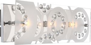48690-3 Globo Светильник настенный Dianne, 3 лампы, прозрачный с белым, хром