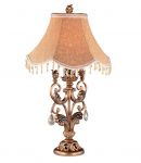 2431/1T Odeon Light Настольная лампа Ponga, 1 лампа, хрусталь, бронза 