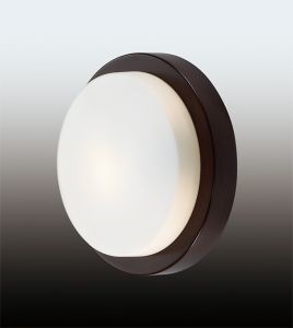 2744/1C Odeon Light Потолочный светильник влагозащищенный Holger, 1 лампа, венге, белый матовый