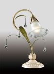 2797/1T Odeon Light Настольная лампа Rozo, 1 лампа, белый, зеленый, флористика