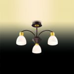 2624/3С Odeon Light Люстра потолочная TANAIS, 3 лампы, белый, золотой, коричневый 