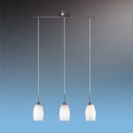 2174/3 Odeon Light Подвесной светильник Rigato, 3 лампы, никель, белое матовое стекло 