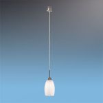 2174/1 Odeon Light Подвес Rigato, 1 лампа, никель, белое матовое стекло