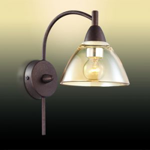 2625/1W Odeon Light Бра TREVES, 1 лампа, коричневый, золотой, стекло 