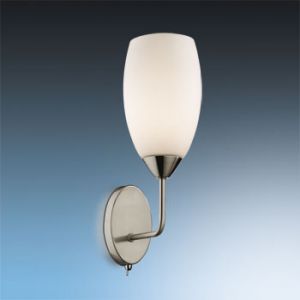 2174/1W Odeon Light Бра Rigato, 1 лампа, никель, белое матовое стекло  