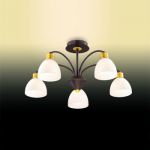 2624/5С Odeon Light Люстра потолочная TANAIS, 5 ламп, белый, золотой, коричневый