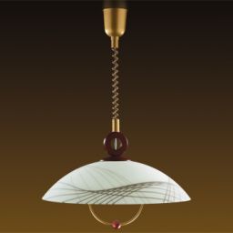 П611 Sonex Подвесной светильник Glim, 1 лампа, белый, коричневый, дерево