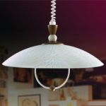 П619-Sonex Подвесной светильник Larsa, 1 лампа, белый, орех, дерево